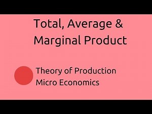 Total, Average and Marginal Product Video Lecture - UPSC
