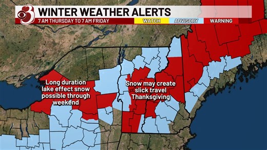 Thanksgiving Day snowstorm will drop some heavy, wet snow, especially central & south areas, and the mountains. | WCAX Weather Team