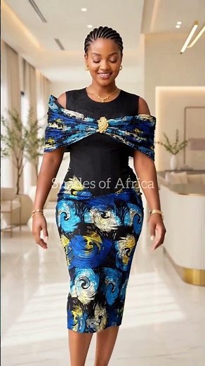 Chic Ankara Off-Shoulder Wrap Dress | Elegant African Print Fashion Look 2026 #ankaradesign #ankara