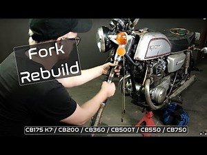 Honda internal spring without dampening rod fork rebuild - CB175, CB200, CB360, CB500T, CB550, CB750