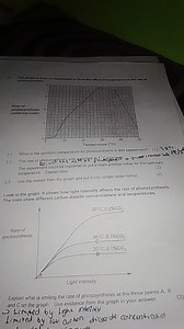 2.1 What is the optimum temperature for photosynthesis on this ... | Filo