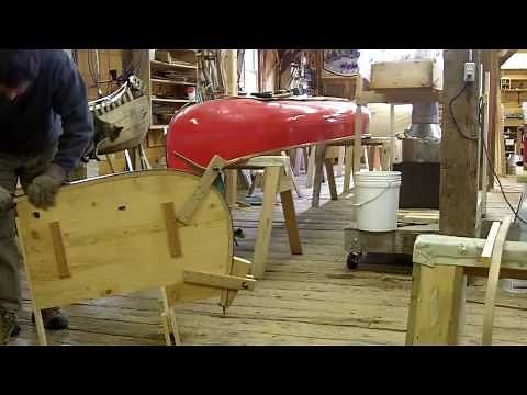 Wood canvas canoe building