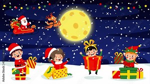 Christmas Animation With Cartoon Characters