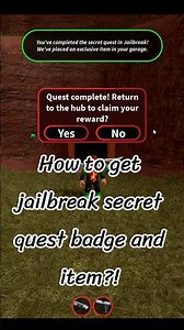 HOW TO GET SECRET QUEST BADGE In Jailbreak - The Hunt: Roblox 20 #roblox #jailbreak #event #hunt