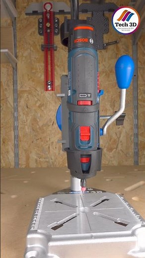 Dremel 220 WorkStation Stand Articulating Drill Press Tool Holder with Bosch GRO 12V-35 #boschtools