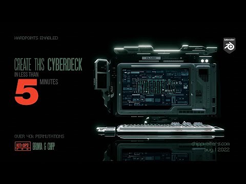 Create Cyber Workstations in under 5 min in Blender