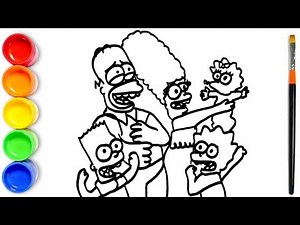 How to draw THE SIMPSONS (All Characters of The Simpson Family) | How to Draw The Simpsons Family