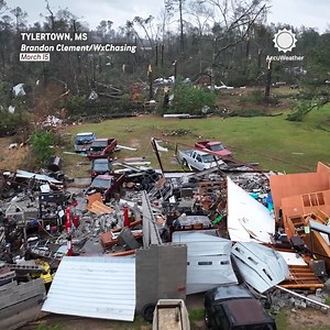 Jaw-dropping drone footage captures the aftermath of a massive tornado in Tylertown, MS, showcasing the extensive damage left behind. | AccuWeather