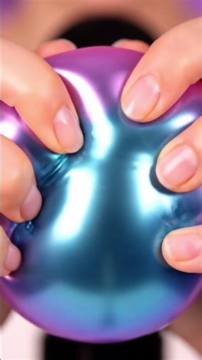 Blue & Purple Balloon Squeeze ASMR | Stretchy Sounds & Air Release (Close-Up)