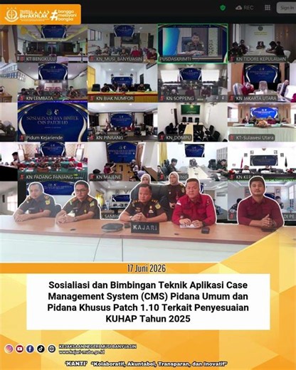 Sosialiasi dan Bimbingan Teknik Aplikasi Case Management System (CMS)