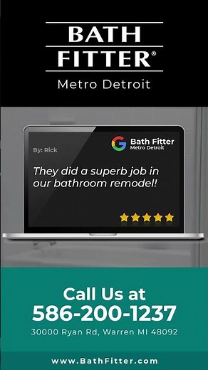 Bathroom Remodel Review: "They Did a Superb Job!" - Bath Fitter Detroit (By Rick)