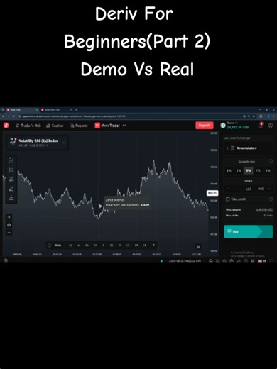 Deriv For Beginners(Part 2): Demo Vs Real - What Most People Get Wrong #deriv #derivtrading #fyp