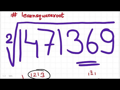 square root of 1471369 | long division | You will never forget this square root trick |