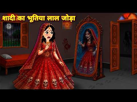 Horror stoies शादी का भूतिया लाल जोड़ा | Haunted Bridal Dress Horror Story in Hindi | Scary Cartoon