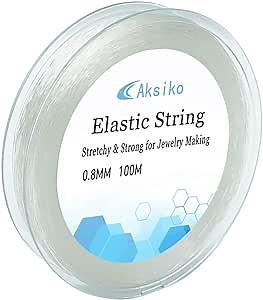 Elastic Bracelet String Cord, 0.8mm 328ft Crystal Stretch Bead String Cord for Bracelet Beading and Jewelry Making