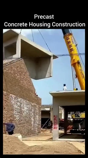 Engineering & Innovation on Instagram: "ℹ️ Precast concrete housing construction involves manufacturing standardized building components—such as walls, floors, and roof panels—in a controlled factory setting before transporting them to the construction site for rapid assembly. This method offers significant advantages over traditional building techniques, including accelerated project timelines, reduced on-site labor, enhanced quality control, and minimized material waste. The precision of facto