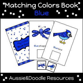 Matching Adapted Color Books - Blue
