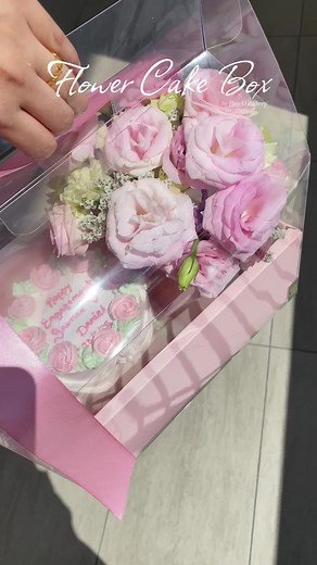Flower Cake Box: A Perfect Combination of Fresh Flowers and Delicious Cake