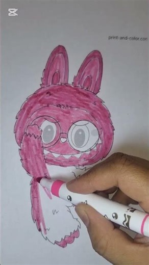 Pink🩷, labubu😊 #Dailyart5 #labubu #art