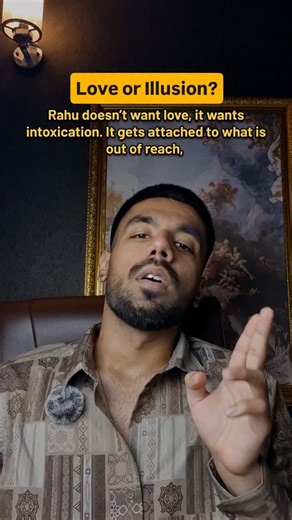 Chirag Grover on Instagram: "Rahu doesn’t crave love, it craves chaos. It makes you fall for potential, not people. You keep chasing intensity and calling it passion, but it’s just addiction in disguise. Real love starts when the chase ends and silence doesn’t feel empty anymore."