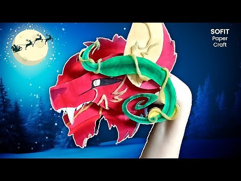 How to make a paper RUBY DRAGON-WOLF on hand. / Sofit PaperCraft / DIY