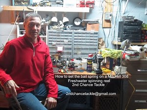 How to set the bail spring on a Mitchell 308 freshwater spin fishing reel