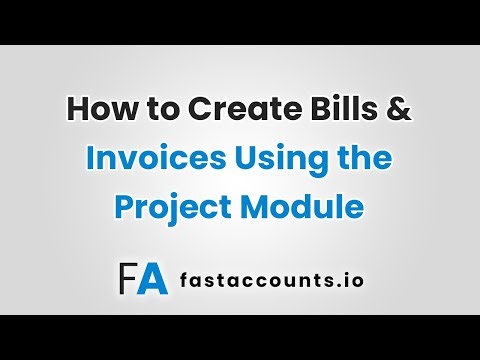 How to Create Bills and Invoices Using the Project Module