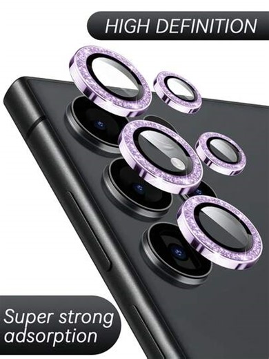 Lens Protection Film 9H Hardness Tempered Glass Camera Lens Protector, Ultra-Clear, Anti-Scratch, Suitable For Galaxy S26U/S26/S26 Plus Camera Lens Protection Film Glitter Diamond Individual Camera Lens Protector Rings Spring Birthday Gift | SHEIN
