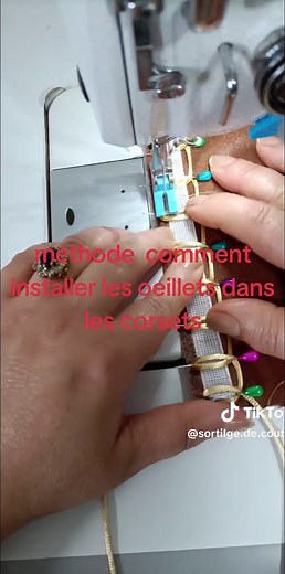 #creatorsearchinsights tu cherches comment installer les œillets dans les corsets voici ma méthode #sortilègedecouture #corset #خياطة_نسائية #fashiondesigner