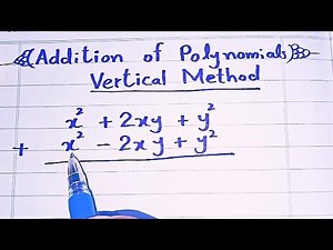 How to Add Polynomials Using Vertical Method || Addition of Polynomials Vertical Method