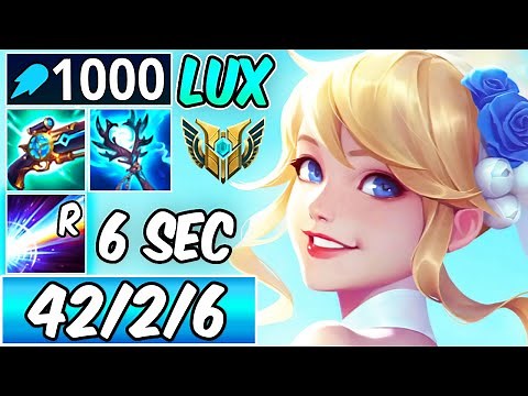 *42 KILLS* LUX ULT EVERY 6 SECONDS! NEW ITEMS - SEASON 14 LUX BEST BUILD 1000 AP | League of Legends