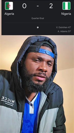 Algeria 0 Nigeria 2. What a team performance. Eric Chelle, Iwobi, Osimhen, Osayi, Bassey. Everyone was fantastic. Hopefully Ndidi is OK. #Nigeria #Algeria #Osimhen #Afcon #fyp