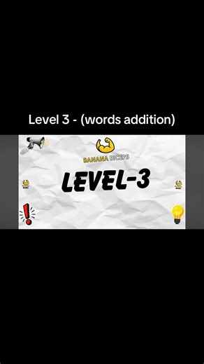 Level 3 Words Addition Challenge