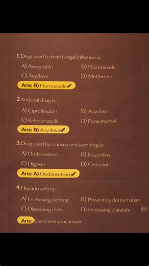 pharma knowledge on Instagram: "#medicalreels #pharmacyknowledge #drugmcq #medicalreels2025 #💊"