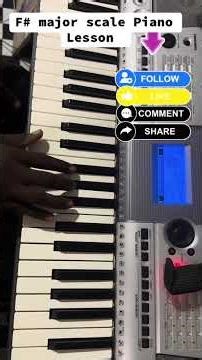 F# Major scale piano lesson 7 #piano #music #musica #uk #tutorial