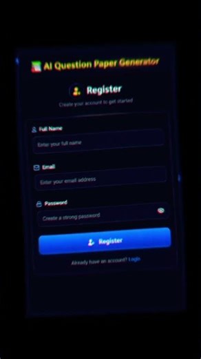 Latest AI Question Paper Generator 😱🔥Full Project Demo|From Login to Output 🚀#shorts #python #trend