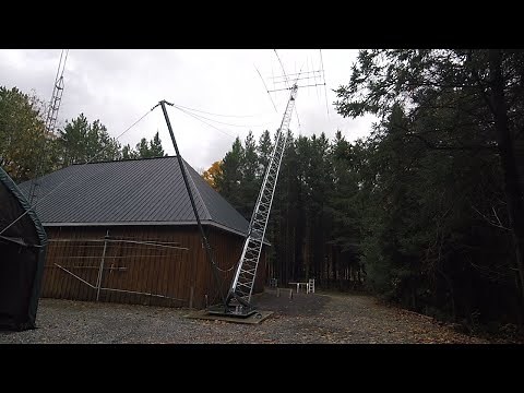 Tilting HAM Radio Antenna Tower Part 3 - Rigging-Operation-Cable Entrance and Grounding