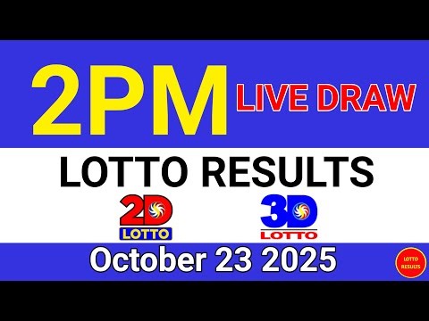 Lotto Result Today 2pm Swertres Ez2 PCSO October 23 2025 | ez2 result today 2pm #swertres2pmresult