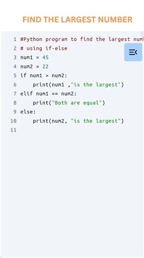 Python basics - Find the largest number