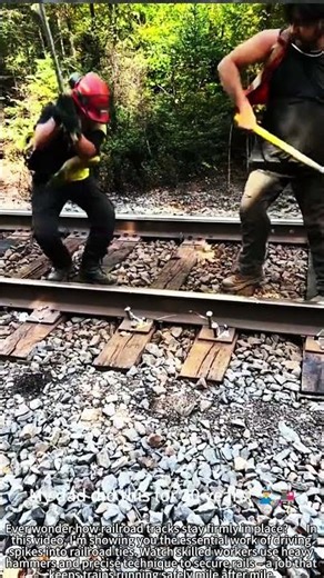Spike Railroad Tracks: Precision Work Keeps Trains Safe! 🚂🔨