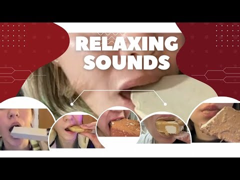 Crunchy chalk and clay eating asmr stress relief only bites eating asmr Satisfyperson Edits