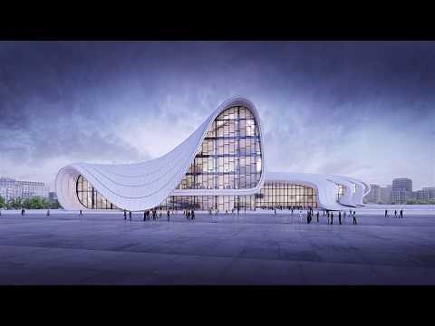 Simulation of an Architectural Project , Zaha Hadid /Heydar Aliyev Center (3D Animation)