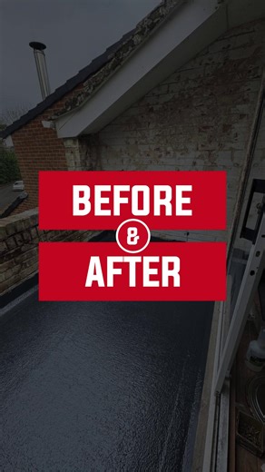 Cure It GRP Roofing System on Instagram: "🏠✨ Before & After! Orchard Carpentry stripped the old roof & applied Cure It ONE. Fully watertight & built to last! 👉 www.cureit.com/products/cure-it-one/ #CureItONE #Roofing #BeforeAndAfter #HomeUpgrade"