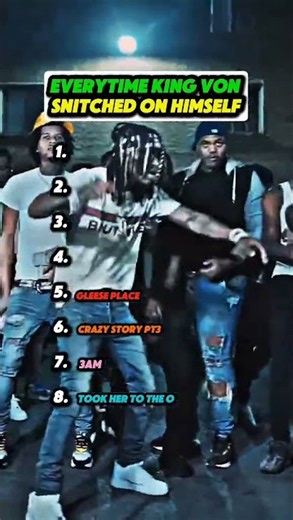 Everytime King Von Snitched on Himself 🗣 | #rapper #hiphop #fyp #rapsong #lyrics #ranking#foryoupage