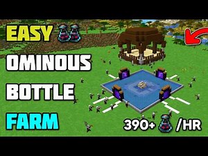 Minecraft Ominous Bottle Farm - AFK 400+ Per hour - Bad Omen (26.2)