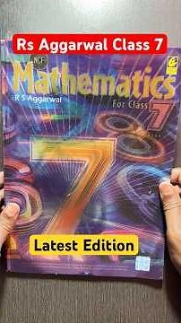 RS Aggarwal Class 7 Latest Edition 2026 Mathematics for CBSE Class 7 (Book-1) by RS Aggarwal 2026-27