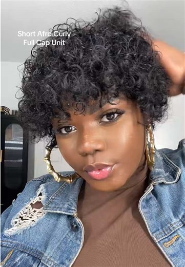 Effortless Style with Afro Curly Full Cap Wig