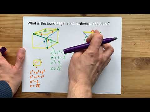 What is the bond angle in a tetrahedral molecule? (109.5)
