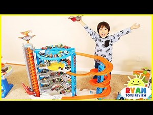 Biggest Hot Wheels Super Ultimate Garage Playset with Ryan's Toy Cars Collection - Videos For Kids
