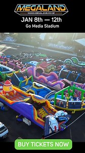 New Zealand's largest inflatable obstacle course, MegaLand is coming to Tauranga this month! Guaranteed to give you a mega experience and a lot of laughs, take on the challenge if you dare! Secure your tickets now 🤸 bit.ly/3DFTzi1 #NZ | Moshtix